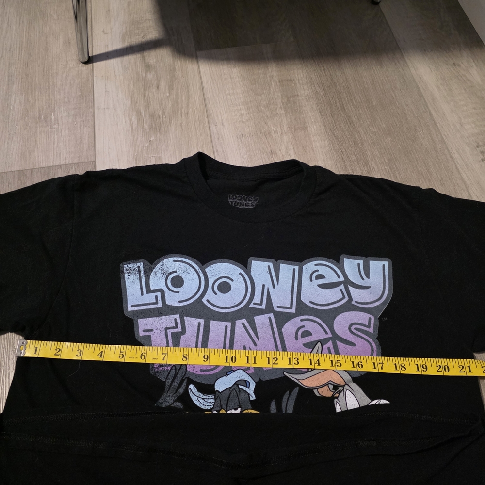 Looney Tunes Daffy Duck & Bugs Bunny Graphic Tee Black Size Large - Picture 3 of 5